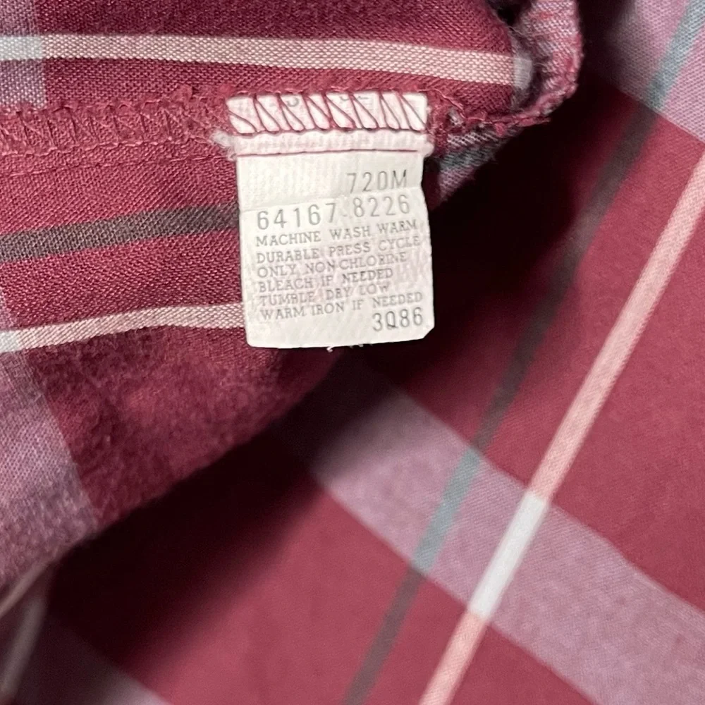 Levi’s Vintage Plaid Button Up Shirt Big E Pre‎ 1971 Size XL